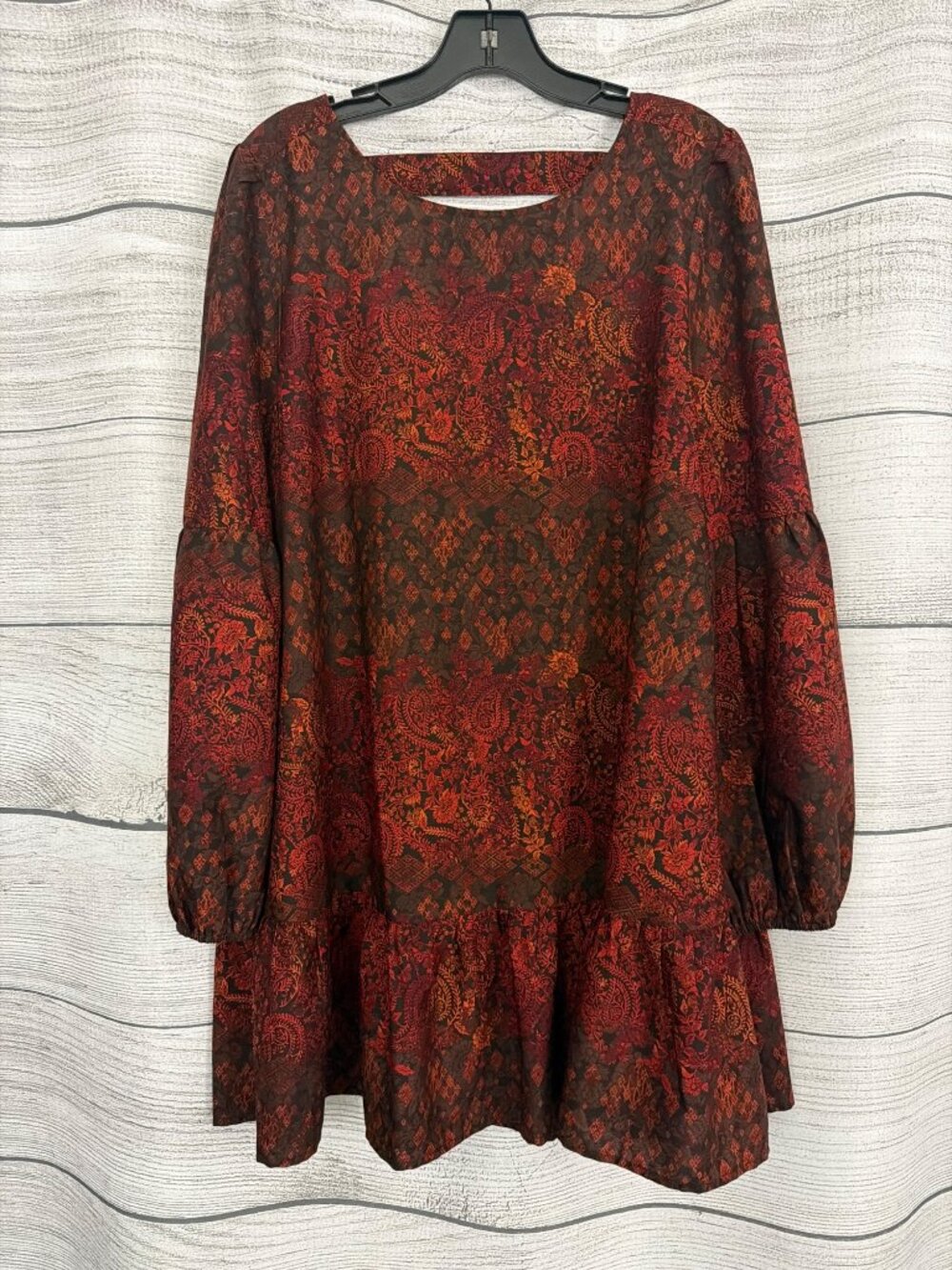 Wild Pearl Boho Style Orange and Red Dress Size M